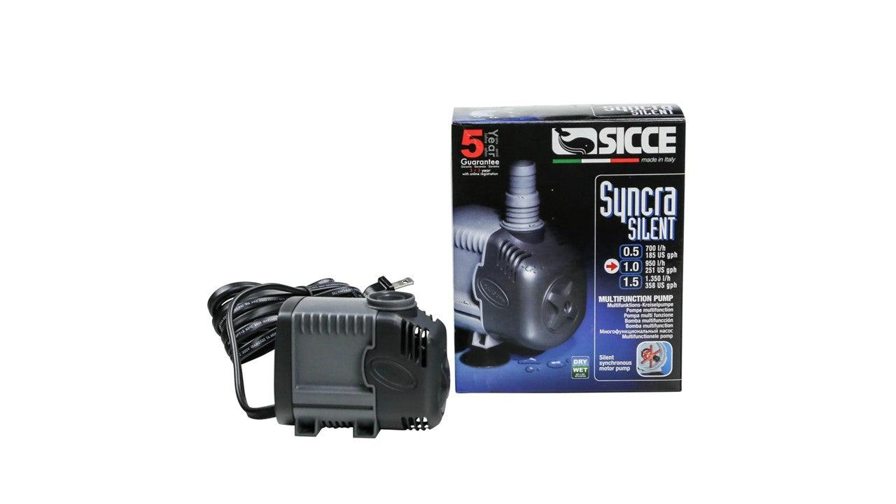 Sicce Syncra Silent 1.0 Multifunction Aquarium Pump (251 GPH)